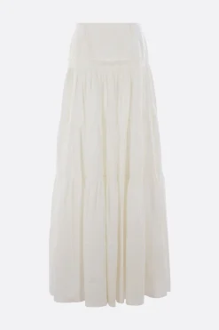 Gonne>MM6 gonna a balze in cotone Bianco