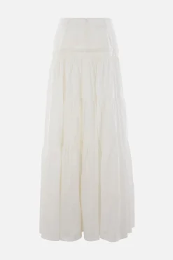 Gonne>MM6 gonna a balze in cotone Bianco