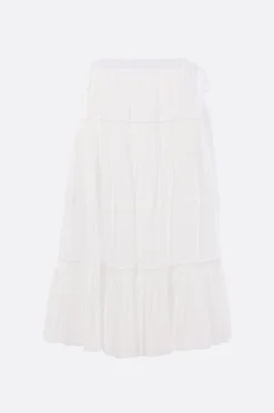 Gonne>TAO COMME DES GARÇONS gonna a balze in popeline Bianco