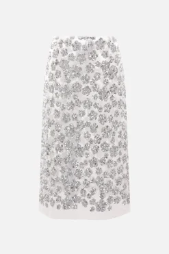 Gonne>CECILIE BAHNSEN gonna a portafoglio Ariana in tulle con paillettes Argento