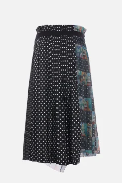 Gonne>TAO COMME DES GARÇONS gonna a portafoglio in popeline e mesh Multicolor