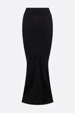 Gonne>RICK OWENS gonna a sirena Dauphine in maglia Nero