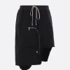 Pantaloni>RICK OWENS DRKSHDW gonna asimmetrica Dracca in canvas Nero