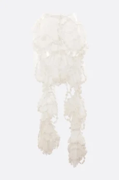 Gonne>ROISIN PIERCE gonna asimmetrica in crêpe e organza Bianco