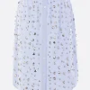 Gonne>DRIES VAN NOTEN gonna corta Shirty in cotone con applicazioni Blu
