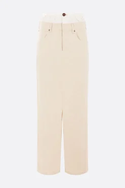 Gonne>MAISON MARGIELA gonna lunga Anonymity of the lining in denim Bianco