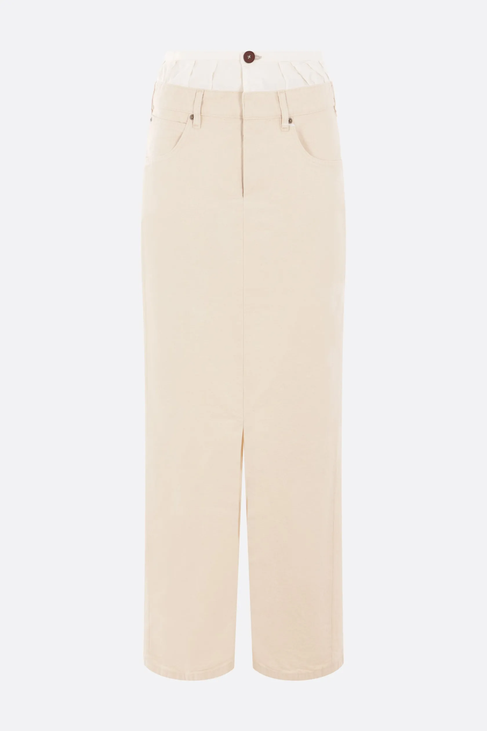 Gonne>MAISON MARGIELA gonna lunga Anonymity of the lining in denim Bianco