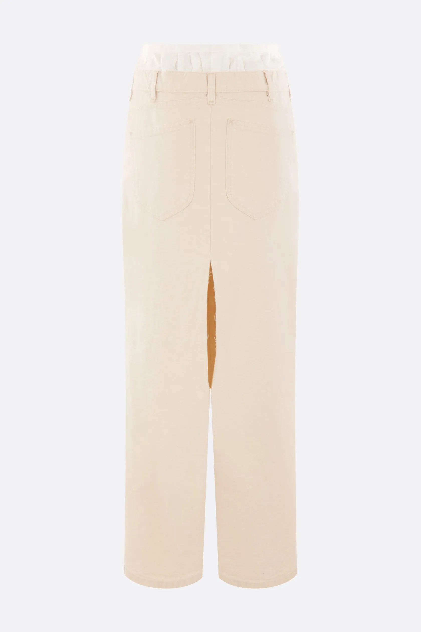 Gonne>MAISON MARGIELA gonna lunga Anonymity of the lining in denim Bianco