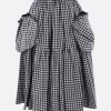 Gonne>TAO COMME DES GARÇONS gonna midi in cotone a quadri Nero