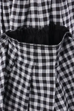 Gonne>TAO COMME DES GARÇONS gonna midi in cotone a quadri Nero