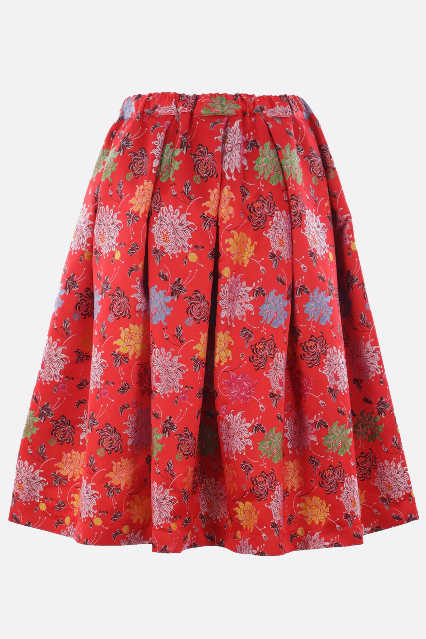 Gonne>COMME DES GARÇONS gonna midi in raso jaquard Rosso