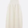 Gonne>CFCL gonna midi Pottery in maglia stretch Bianco