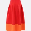 Gonne>CFCL gonna midi Pottery in maglia stretch Rosso
