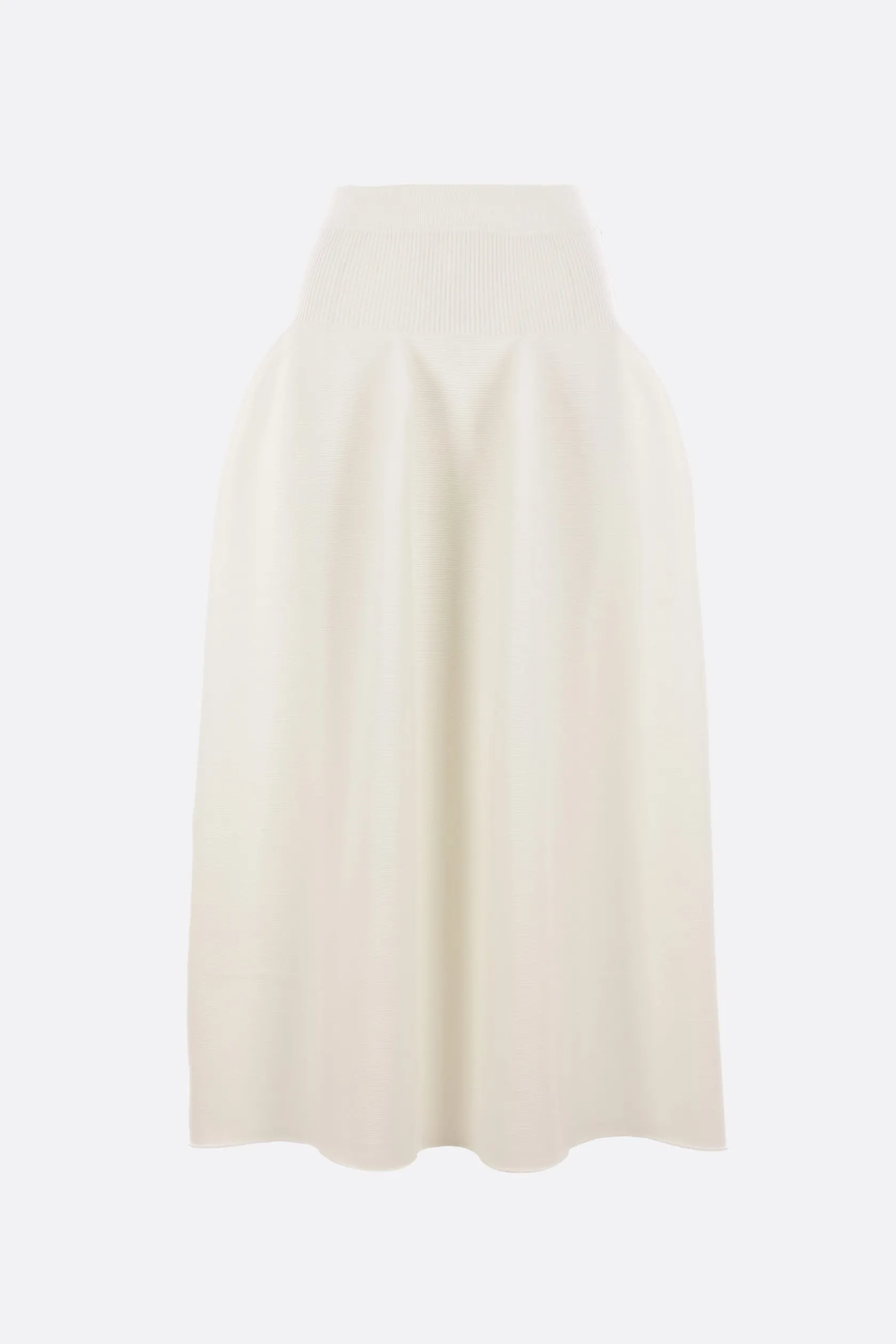 Gonne>CFCL gonna midi Pottery in maglia stretch Bianco