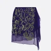 Gonne>DRIES VAN NOTEN gonna midi Sima in chiffon con paillettes Viola