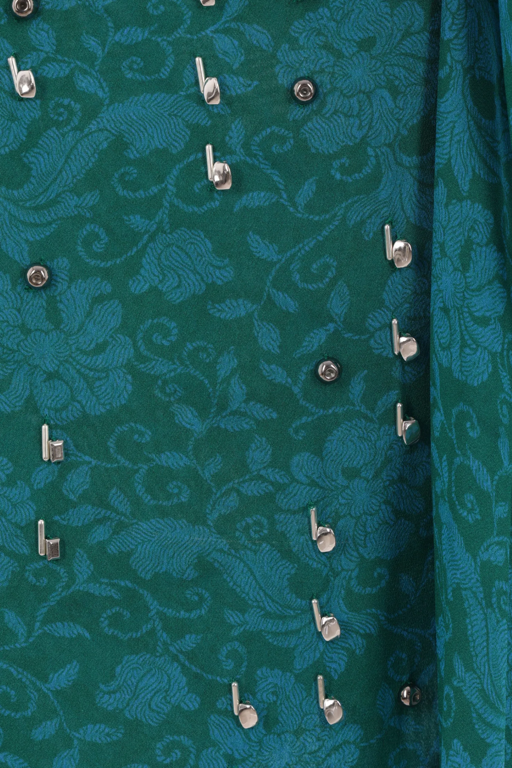 Gonne>DRIES VAN NOTEN gonna midi Sima in georgette con ricami Blu