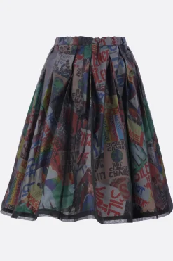 Gonne>COMME DES GARÇONS gonna midi strutturata in nylon Nero