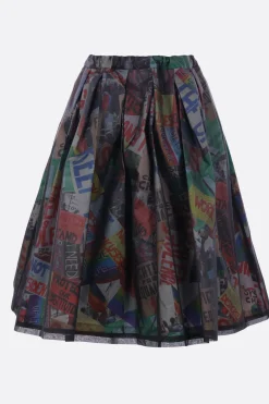 Gonne>COMME DES GARÇONS gonna midi strutturata in nylon Nero