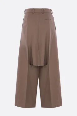 Pantaloni>NICCOLÒ PASQUALETTI gonna pantalone Brezza in twill Marrone