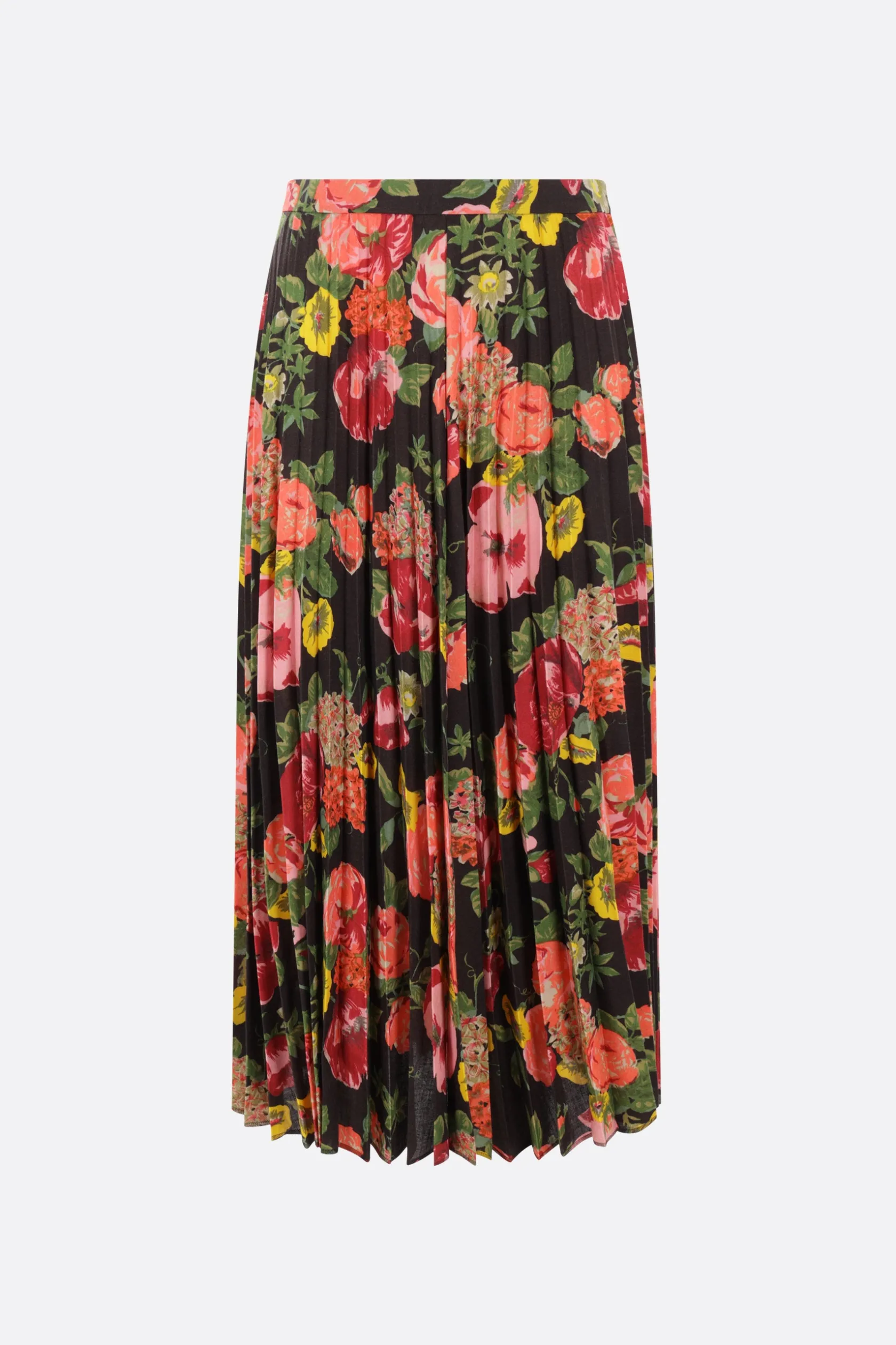 Gonne>JUNYA WATANABE gonna plissé in misto lana stampa floreale Multicolor