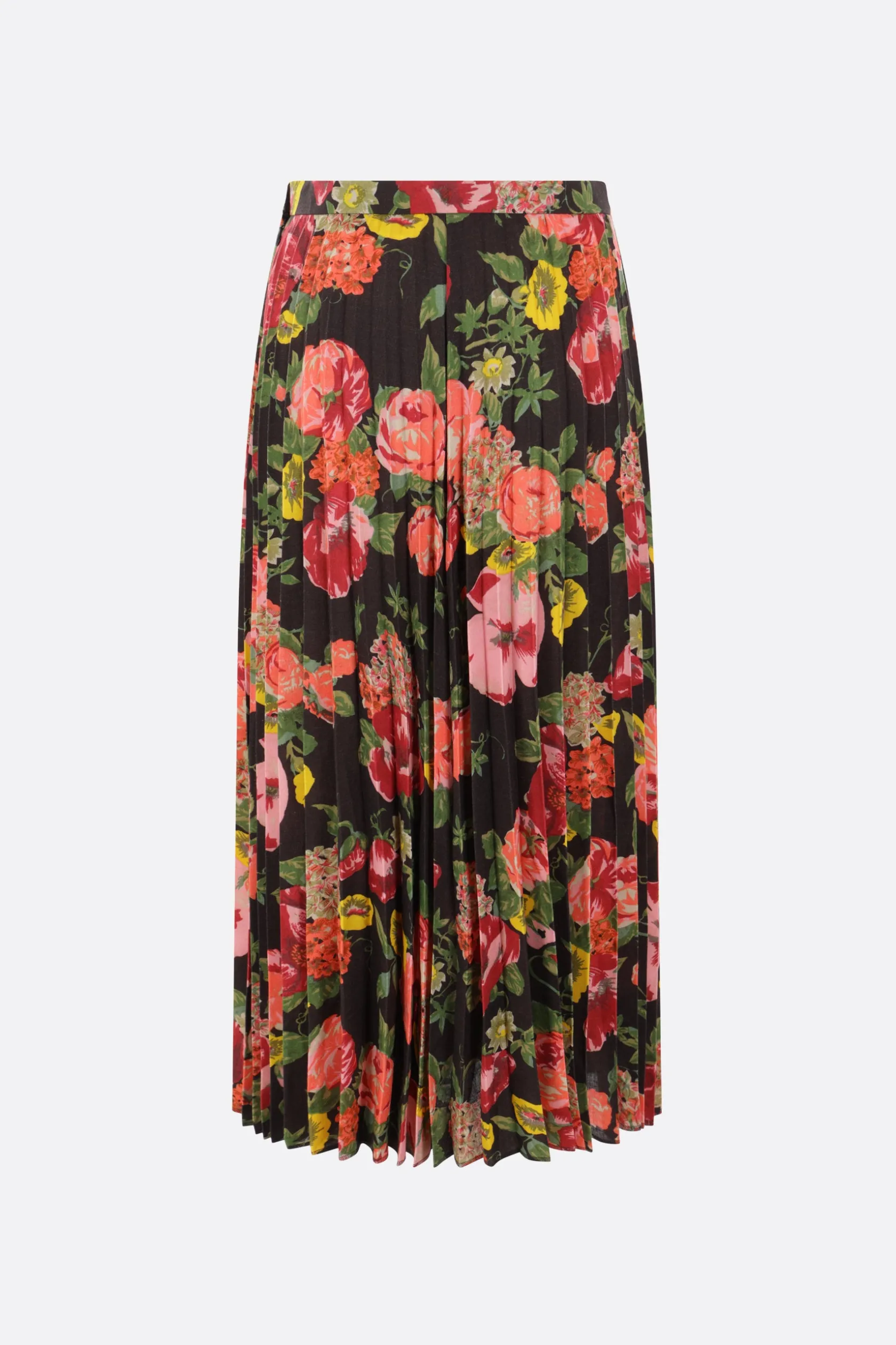 Gonne>JUNYA WATANABE gonna plissé in misto lana stampa floreale Multicolor