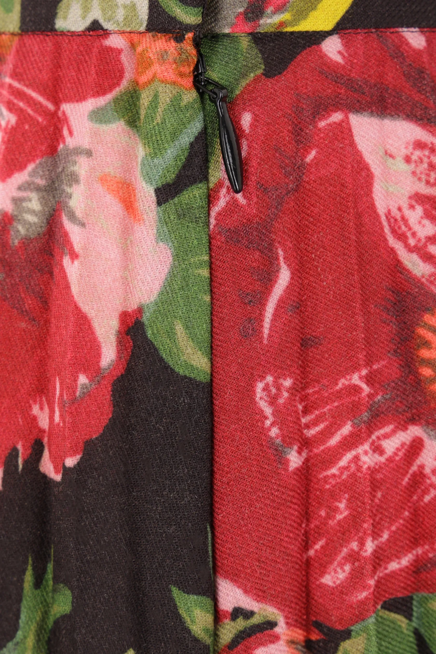 Gonne>JUNYA WATANABE gonna plissé in misto lana stampa floreale Multicolor