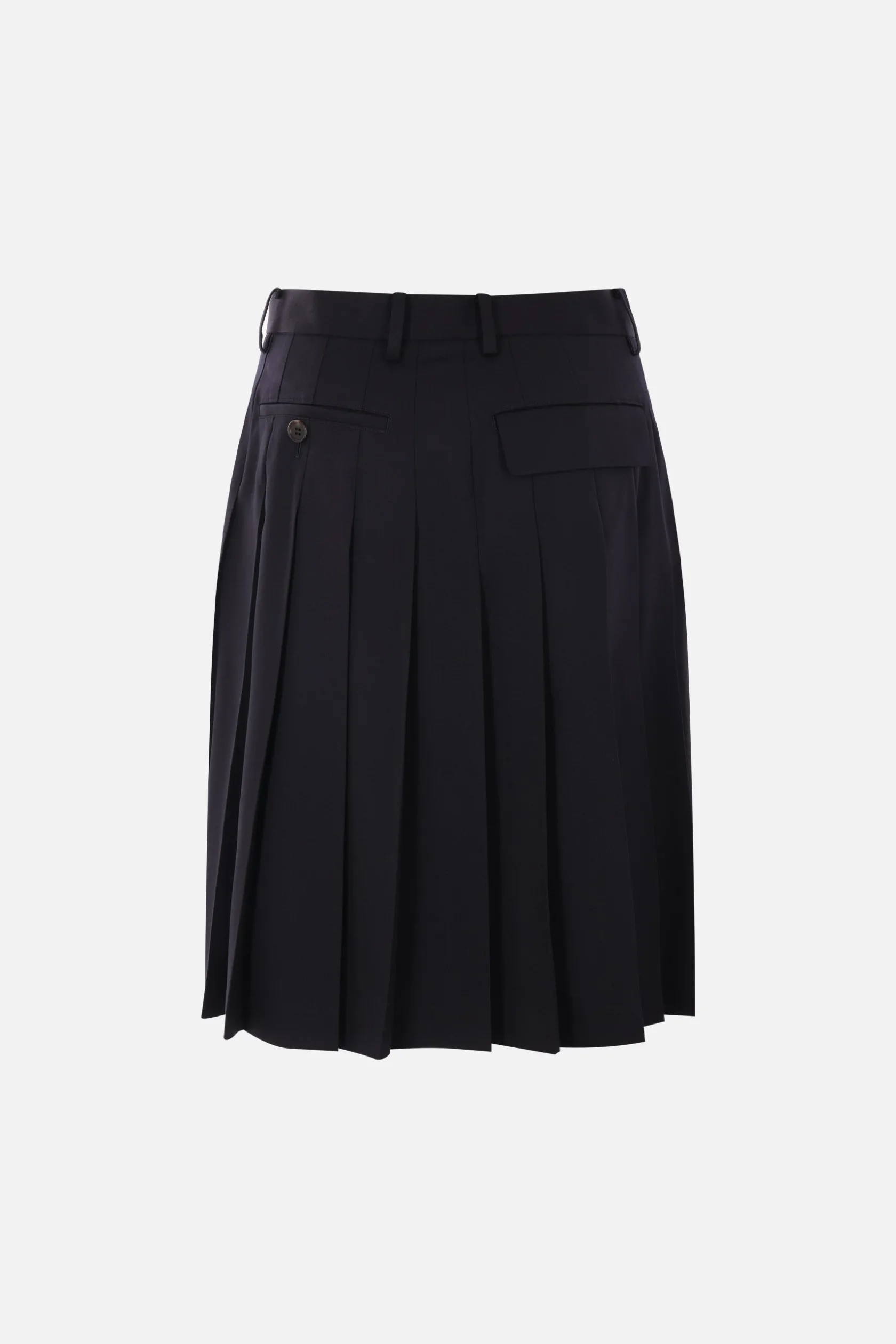 Pantaloni>UNDERCOVER gonna-pantalone corto in lana Blu