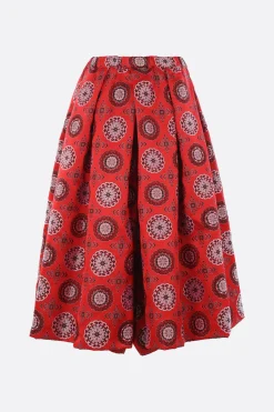 Pantaloni>COMME DES GARÇONS gonna-pantalone in jacquard Rosso