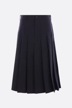 Pantaloni>COMME DES GARÇONS COMME des GARÇONS gonna-pantalone in lana plissé Blu