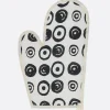 Lifestyle>10 CORSO COMO guanto da forno in lino stampa cerchi signature Bianco