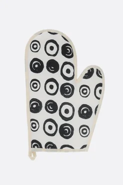 Lifestyle>10 CORSO COMO guanto da forno in lino stampa cerchi signature Bianco