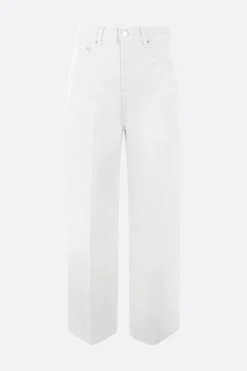 Jeans>TOTEME jeans a gamba ampia in cotone organico Bianco