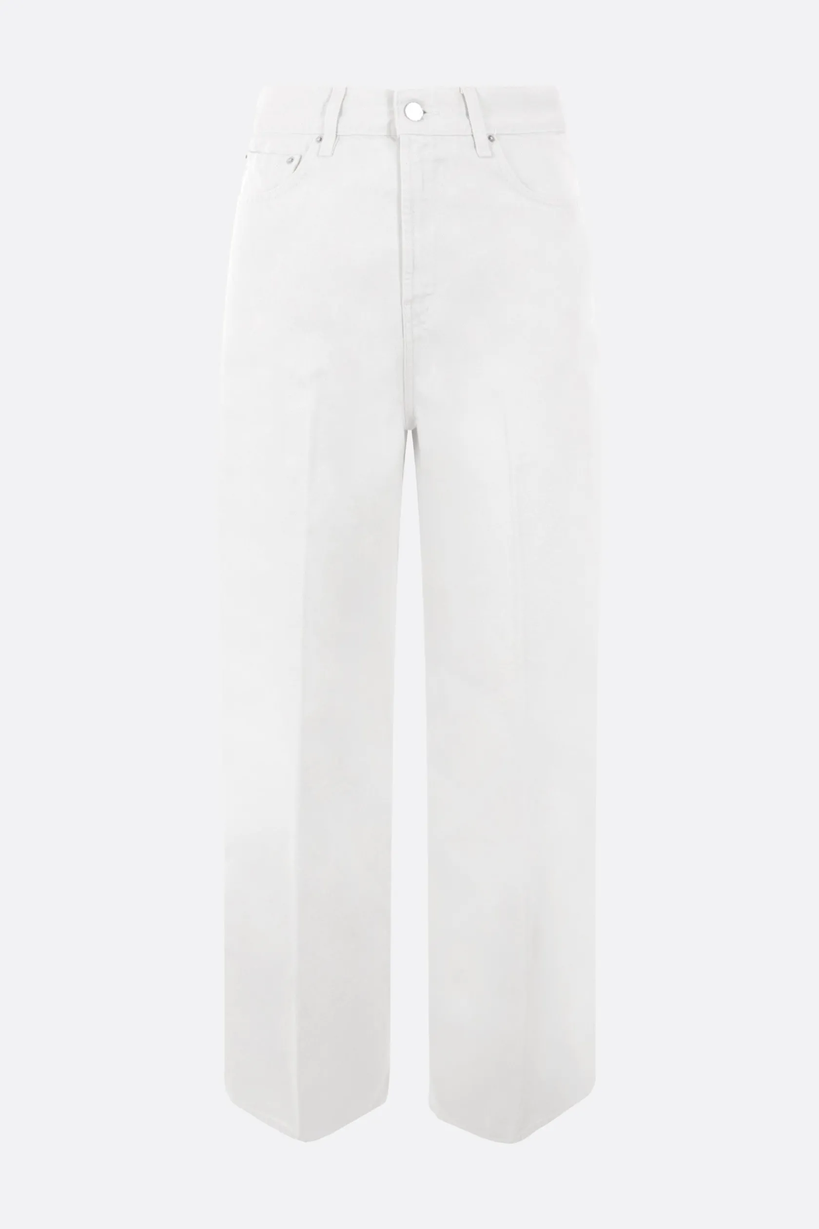 Jeans>TOTEME jeans a gamba ampia in cotone organico Bianco