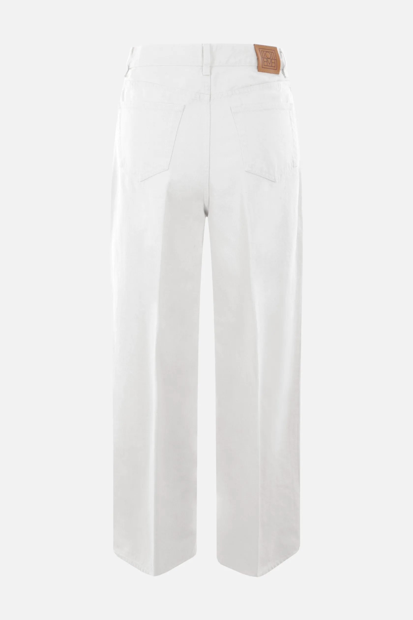 Jeans>TOTEME jeans a gamba ampia in cotone organico Bianco