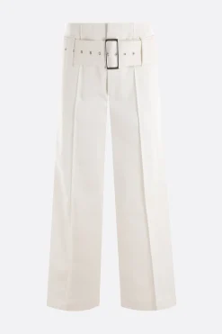 Pantaloni>10 CORSO COMO jeans a gamba ampia in denim stretch Bianco