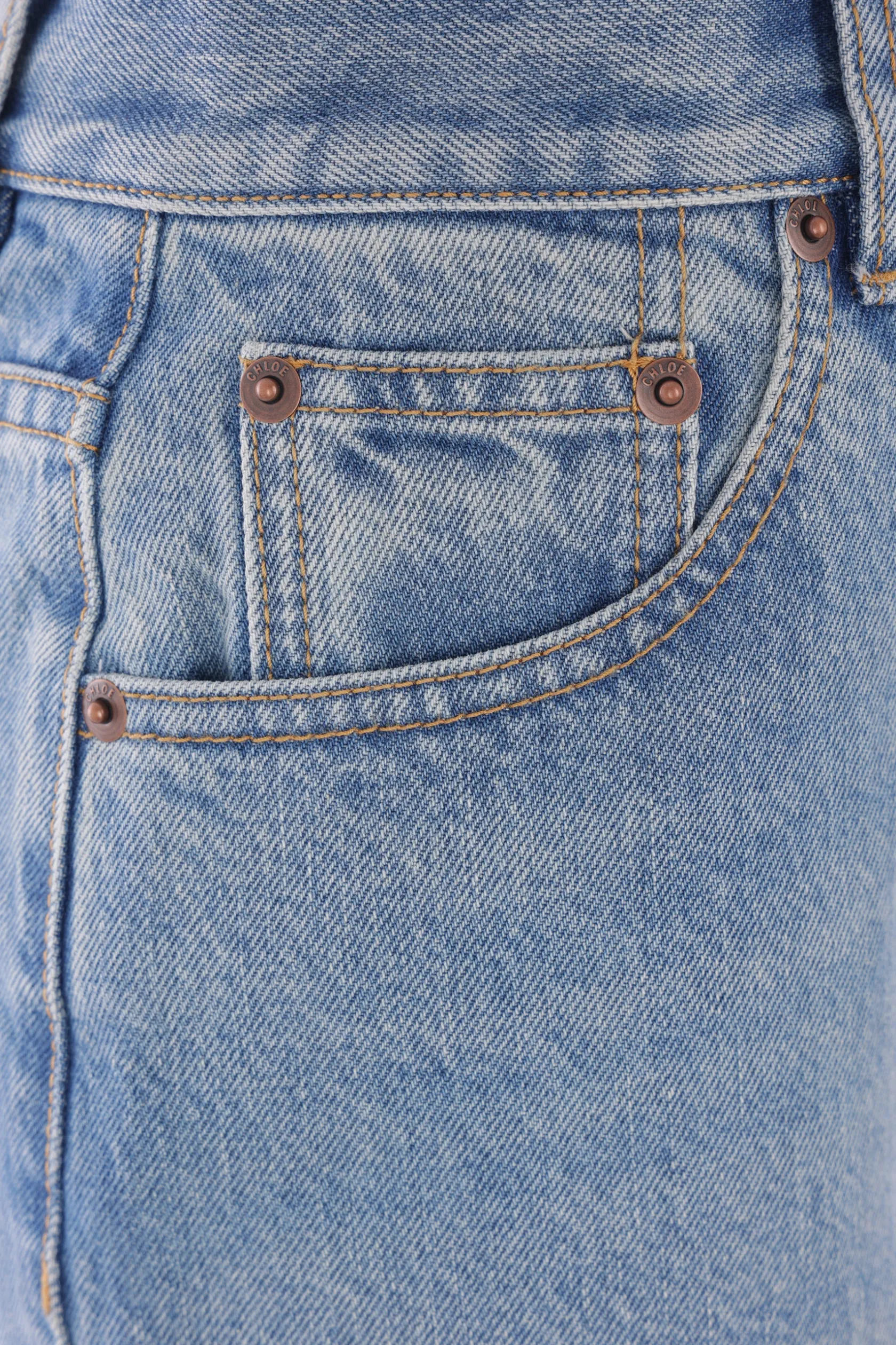 Jeans>CHLOÉ jeans a gamba ampia in denim Blu