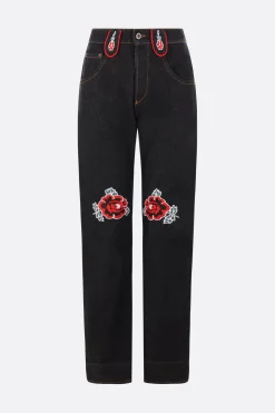 Jeans>MOLLY GODDARD jeans a gamba dritta Cora in denim Nero