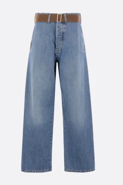 Jeans>PLAN C jeans a gamba dritta in denim con cintura Blu