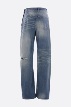 Jeans>MM6 jeans a gamba larga twist in denim Blu