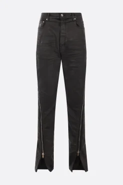 Jeans>RICK OWENS DRKSHDW jeans Bolan Banana in denim stretch resinato Nero