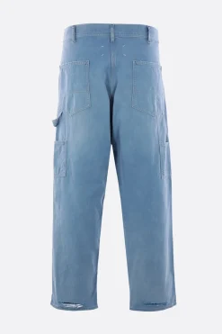 Jeans>MAISON MARGIELA jeans cargo in denim spigato Blu