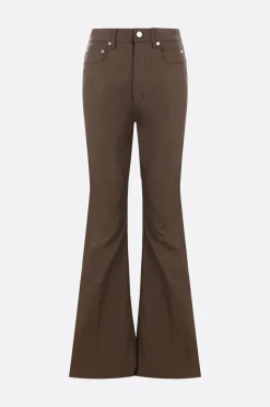 Jeans>RICK OWENS jeans flare Bolan in denim resinato Marrone
