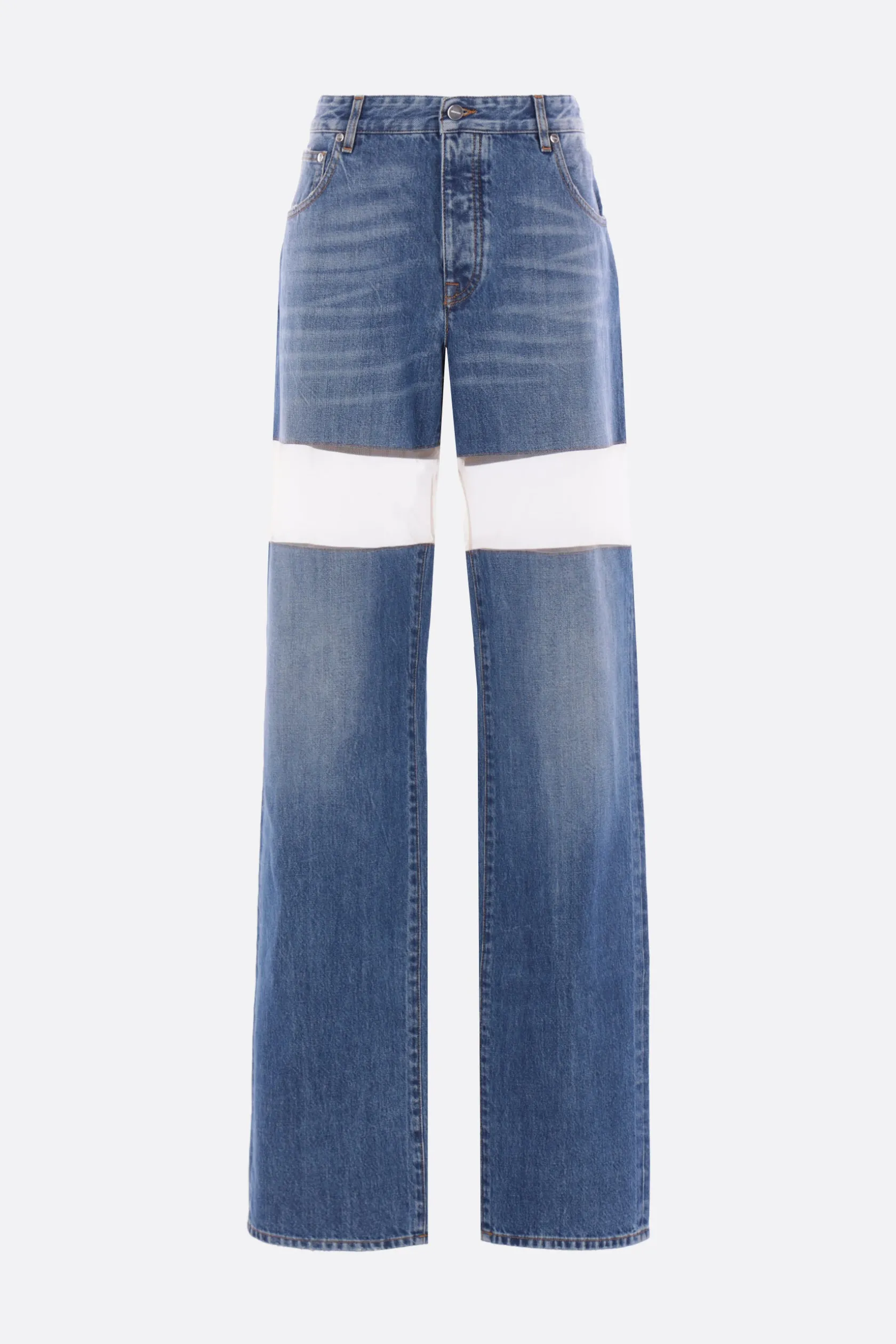 Jeans>DURAN LANTINK jeans in denim e mesh Blu