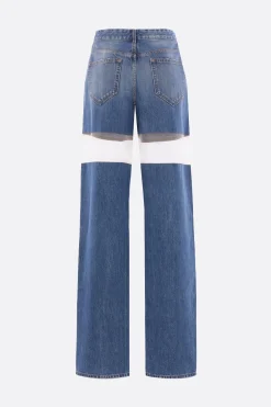 Jeans>DURAN LANTINK jeans in denim e mesh Blu