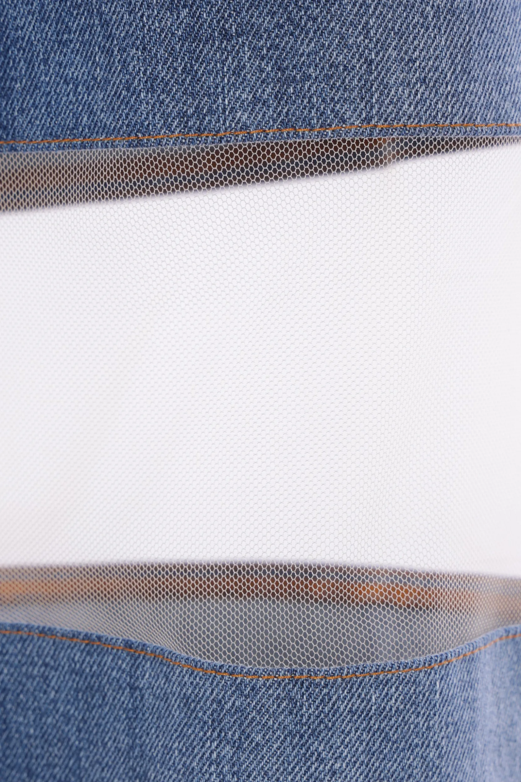 Jeans>DURAN LANTINK jeans in denim e mesh Blu