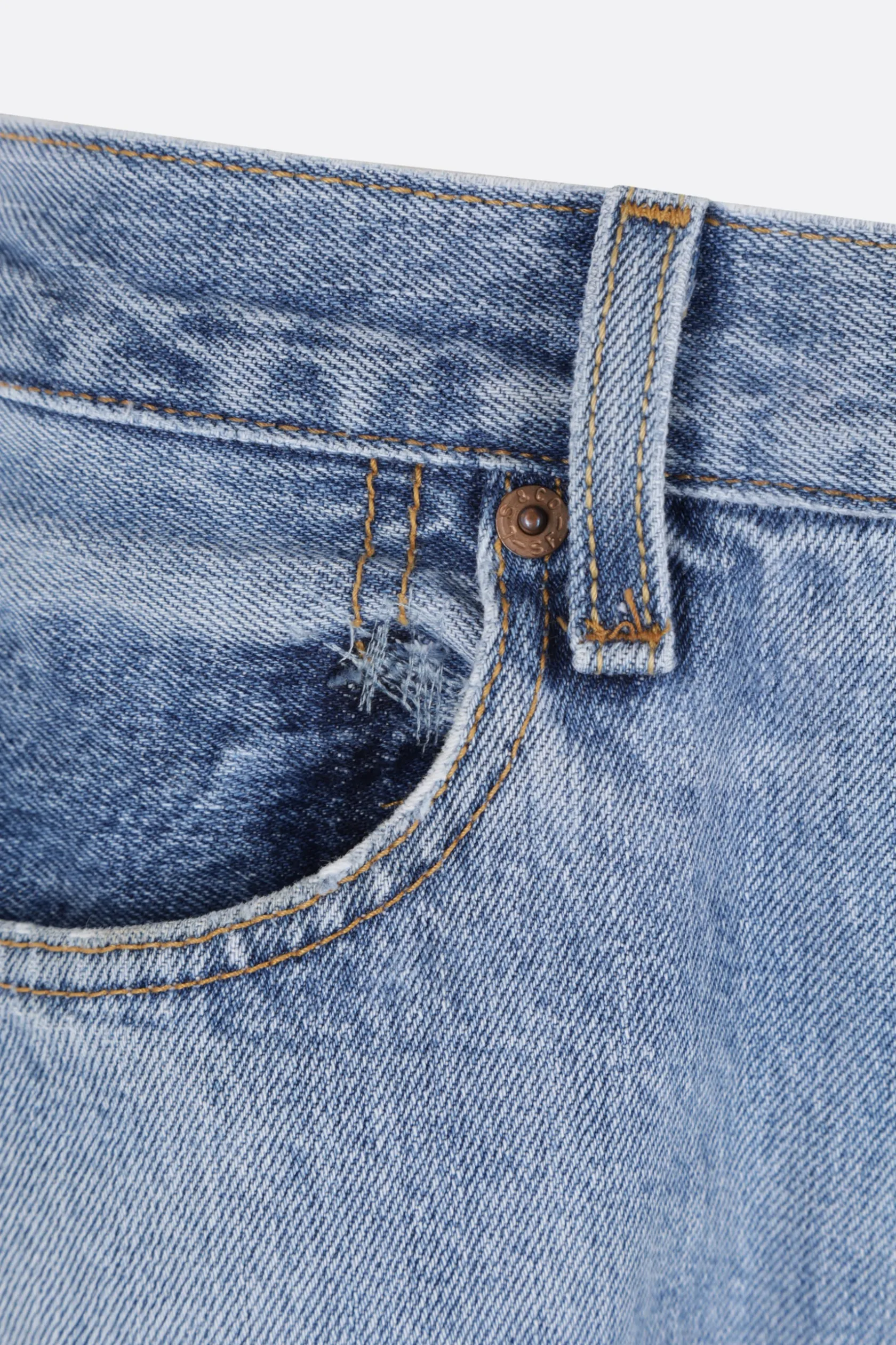 Jeans>B-SIDES jeans Lasso in denim vintage rigenerato Blu