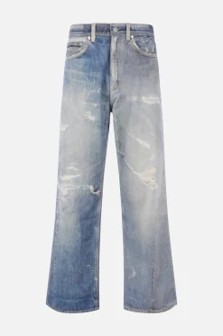 Jeans>OUR LEGACY jeans oversize in denim stampa trompe l'oeil Blu