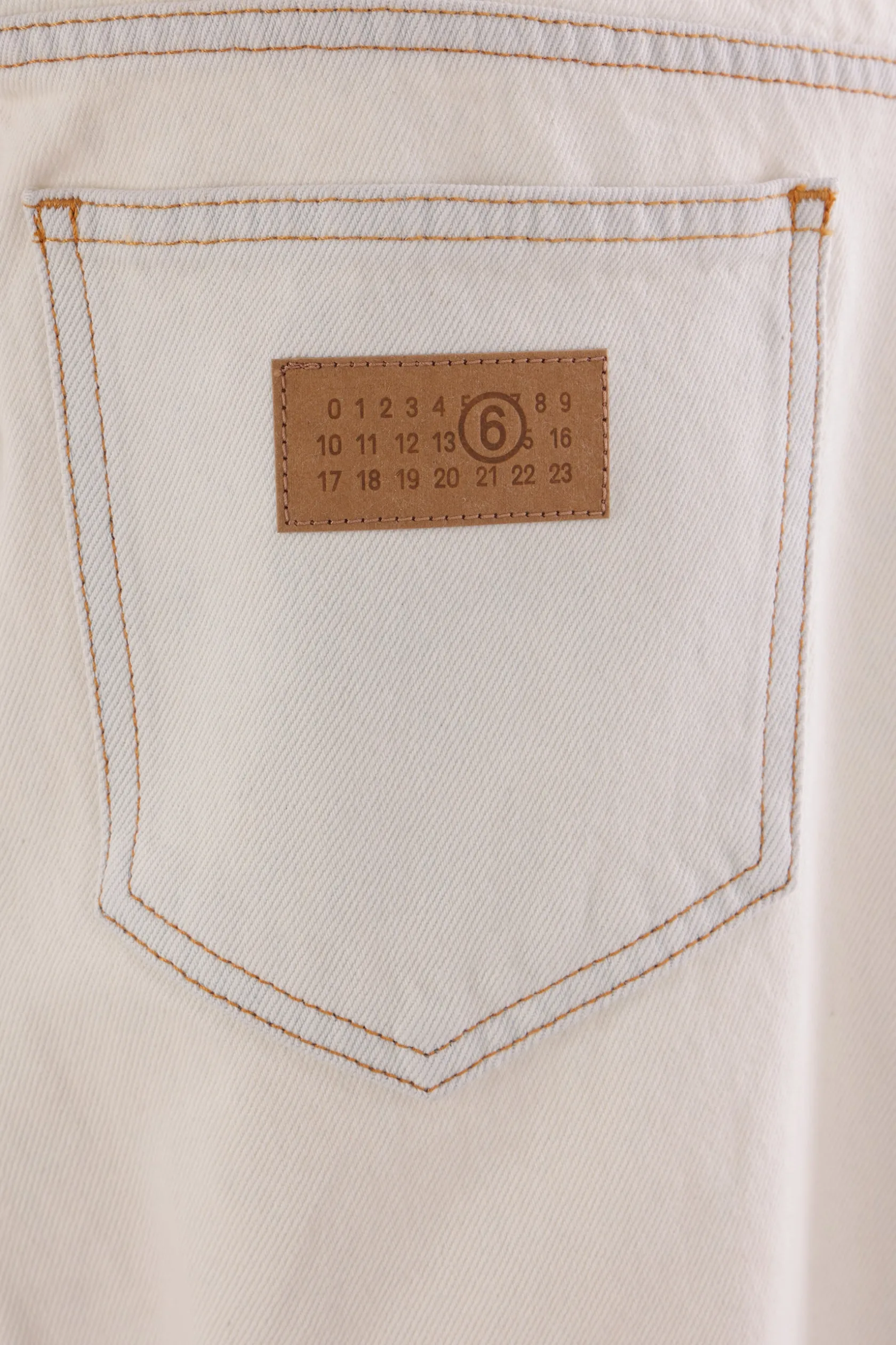 Jeans>MM6 jeans patchwork in denim Bianco