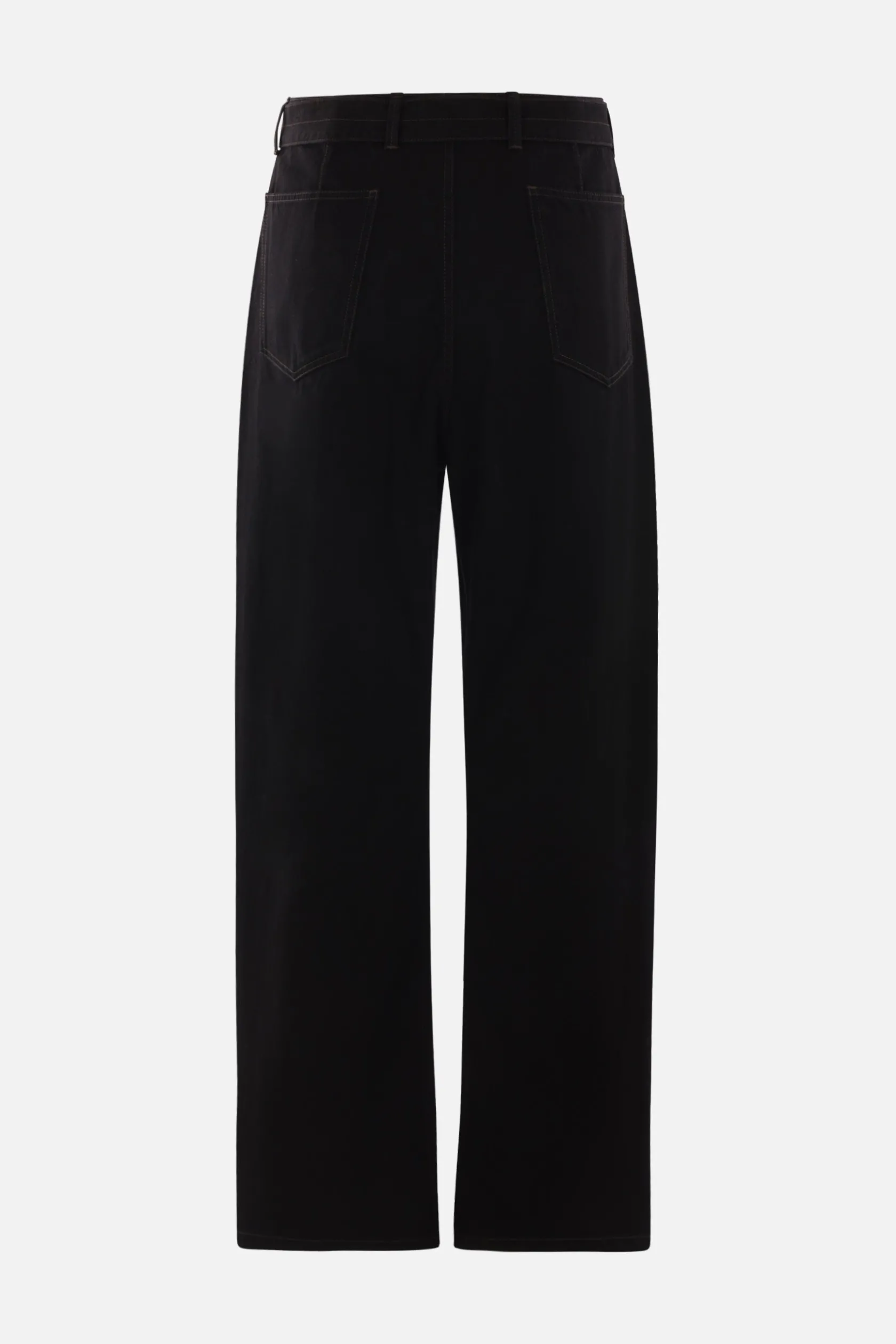 Jeans>LEMAIRE jeans twisted a gamba larga in denim Nero
