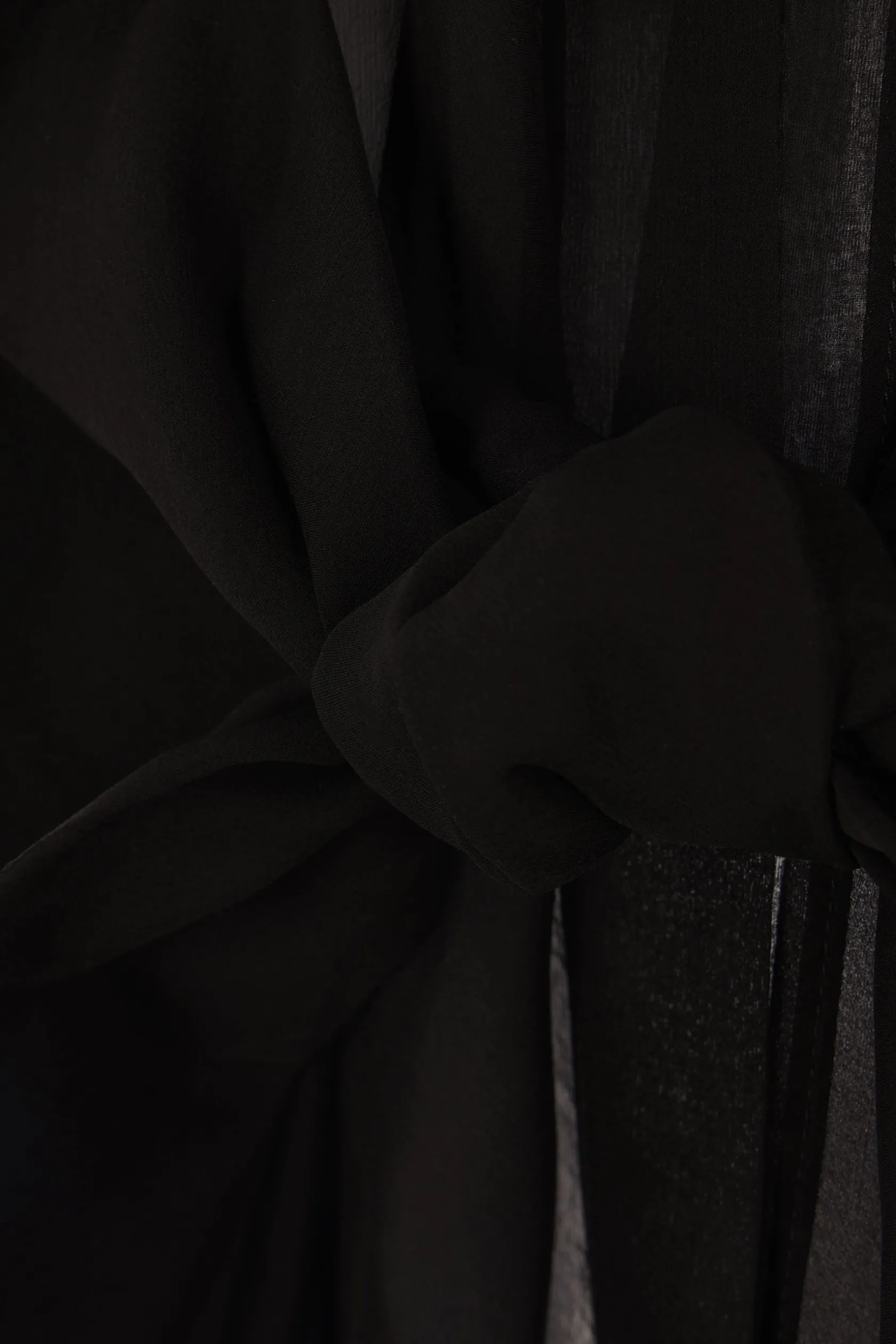 Capispalla>RICK OWENS mantella Half Moon in chiffon Nero